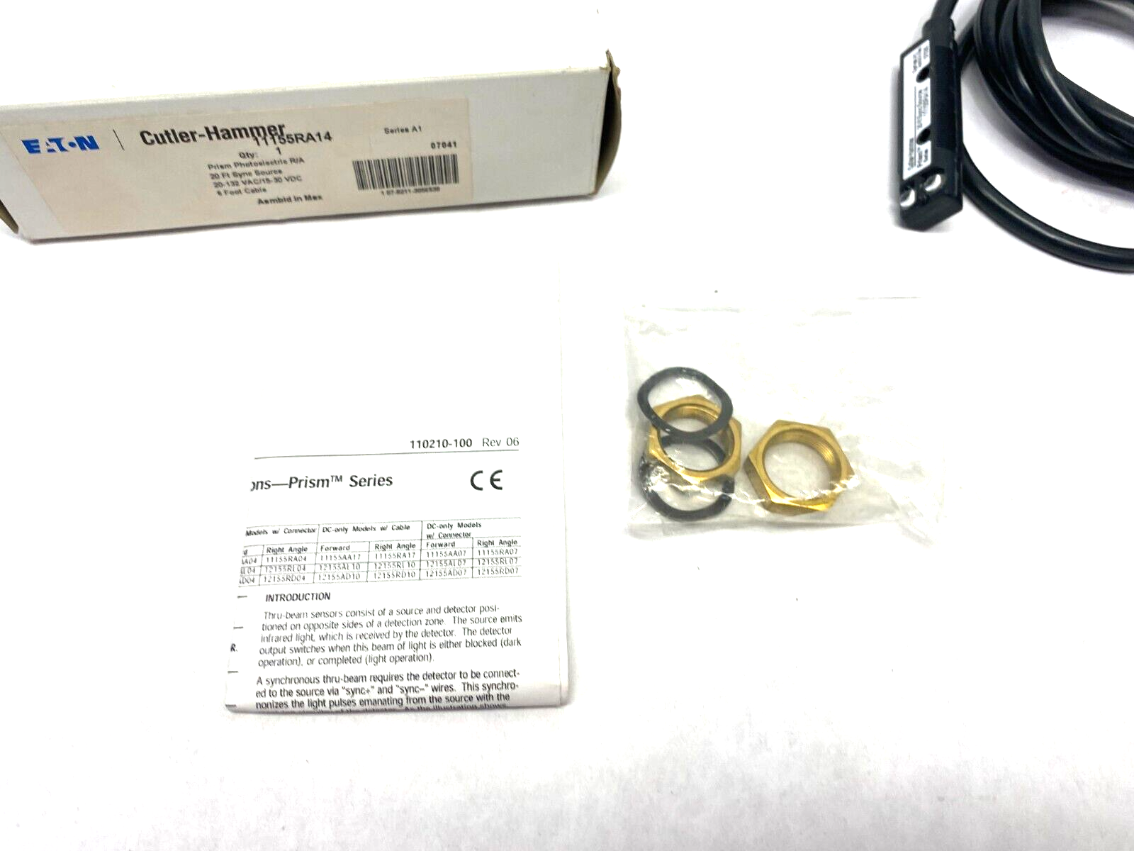 Eaton Cutler-Hammer 11155RA14 Prism Series OEM Photoelectric Sensor 20' Sync Sou - Maverick Industrial Sales