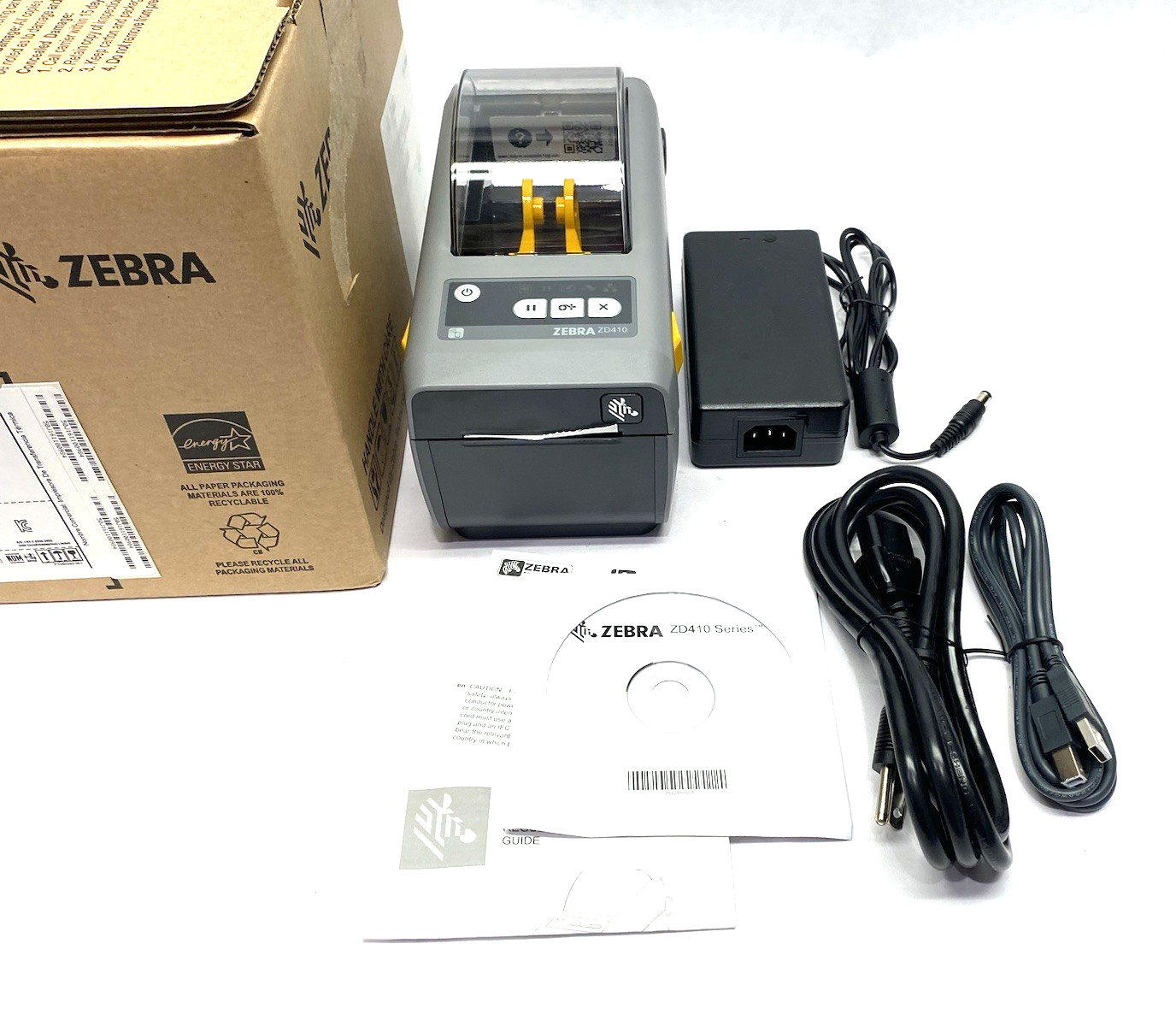 Zebra ZD41022-D01M00EZ Compact Barcode Printer ZD410, USB & Bluetooth Interface - Maverick Industrial Sales