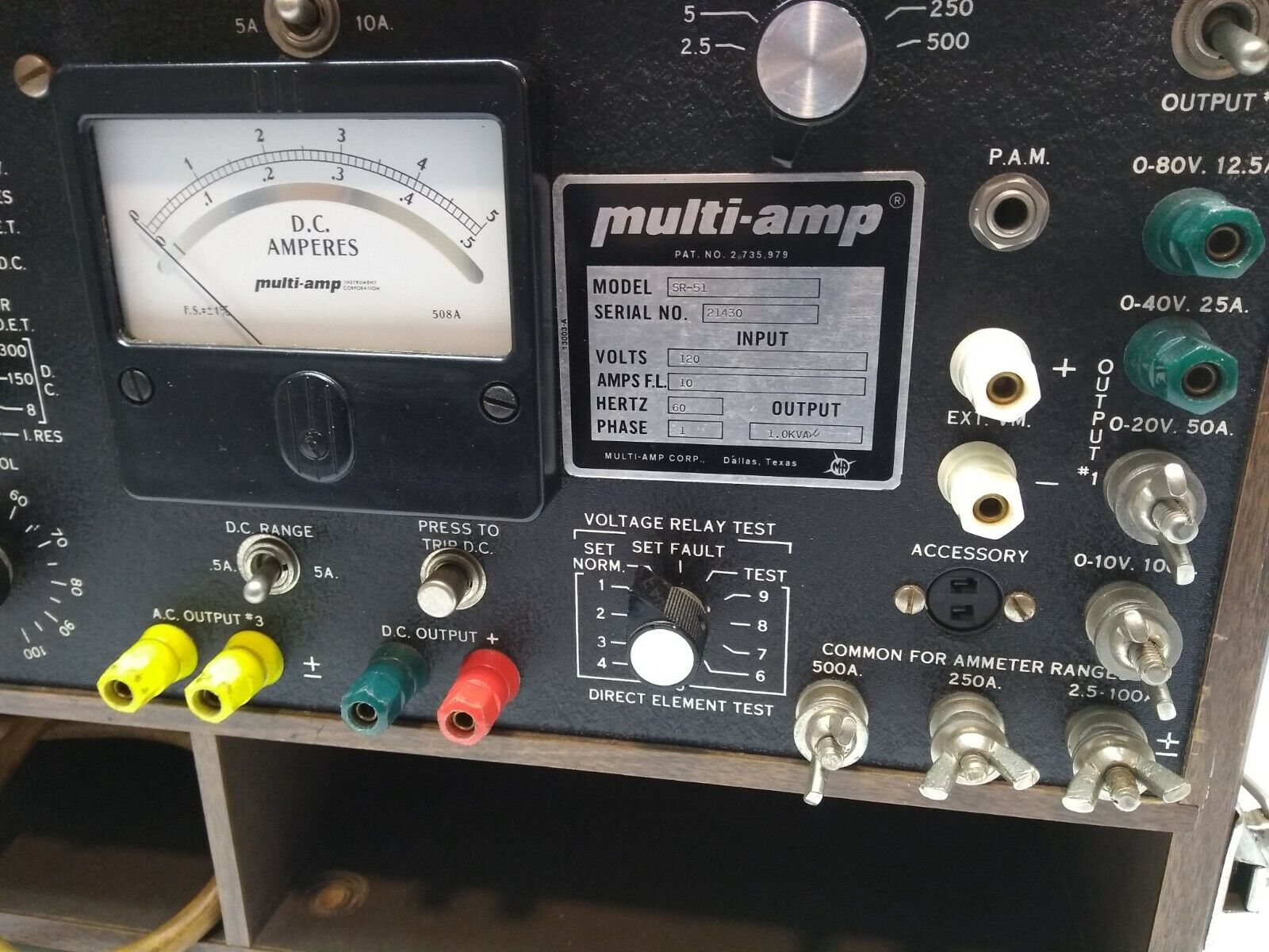 Multi-Amp SR-51 Relay and Circuit Tester 120V 10A 1Ph - Maverick Industrial Sales