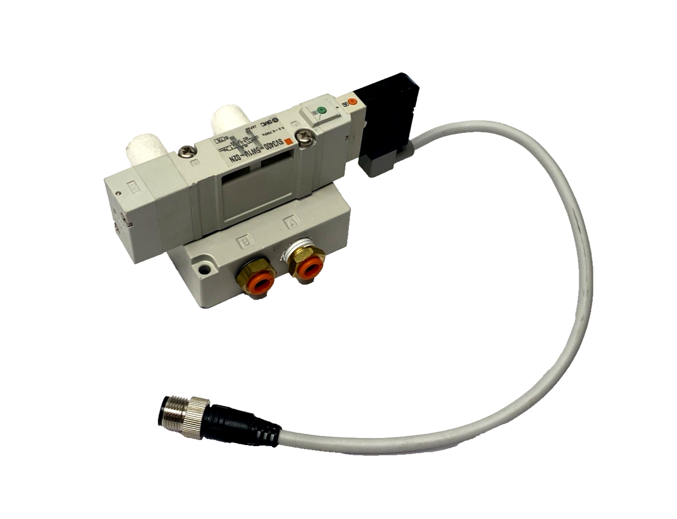 SMC SV3400-5W1U-02N Solenoid Valve & Subplate 1/4" NPT - Maverick Industrial Sales
