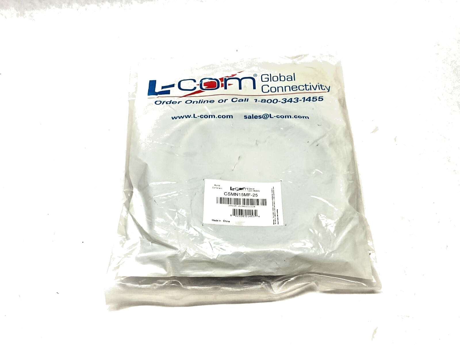 L-Com CSMN15MF-25 D-Sub Cable Assembly Male to Female - Maverick Industrial Sales