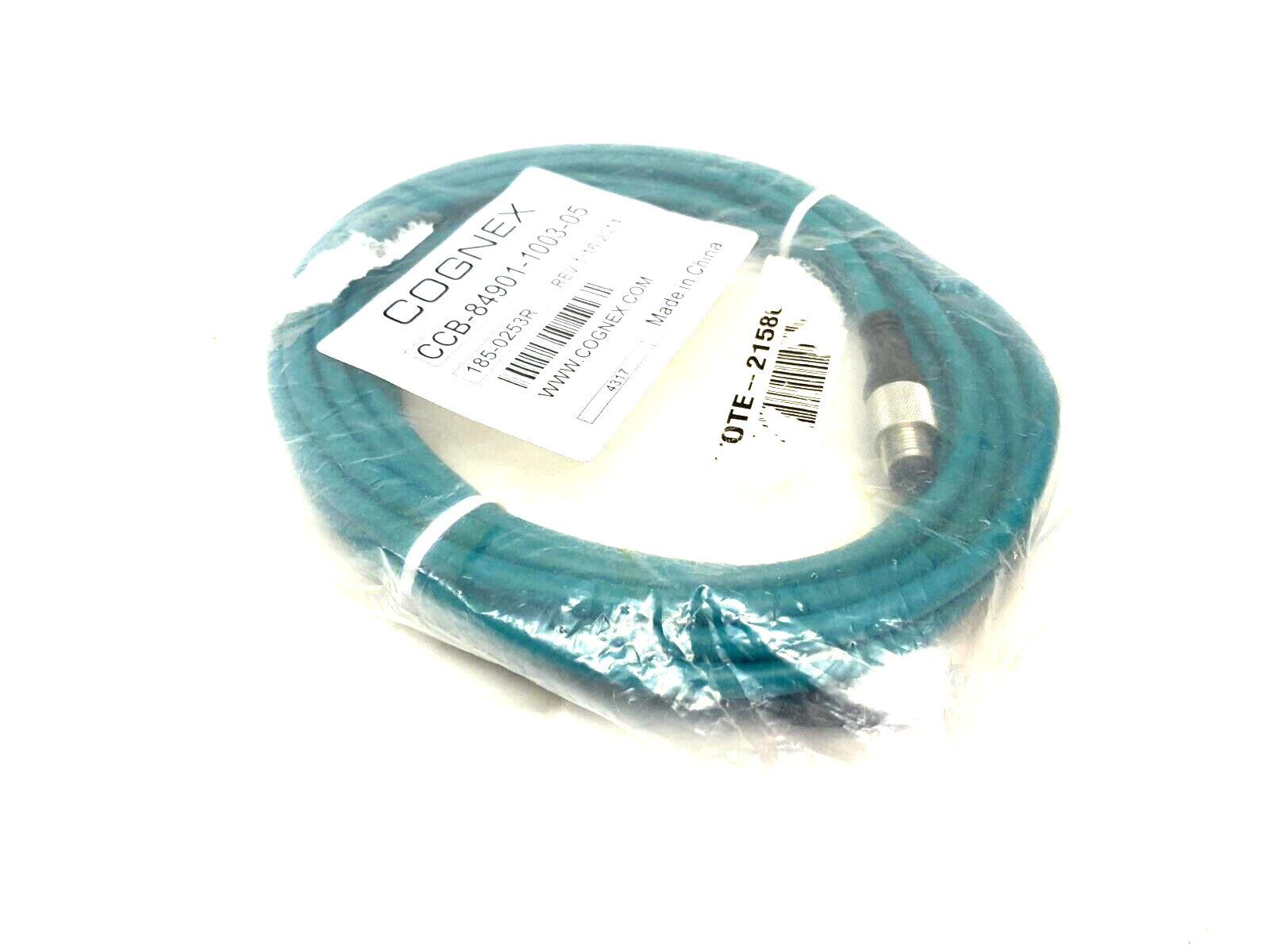 Cognex CCB-84901-1003-05 Ethernet Cable 5m A-Coded RJ45 to M12 8-Pin 185-0235R - Maverick Industrial Sales