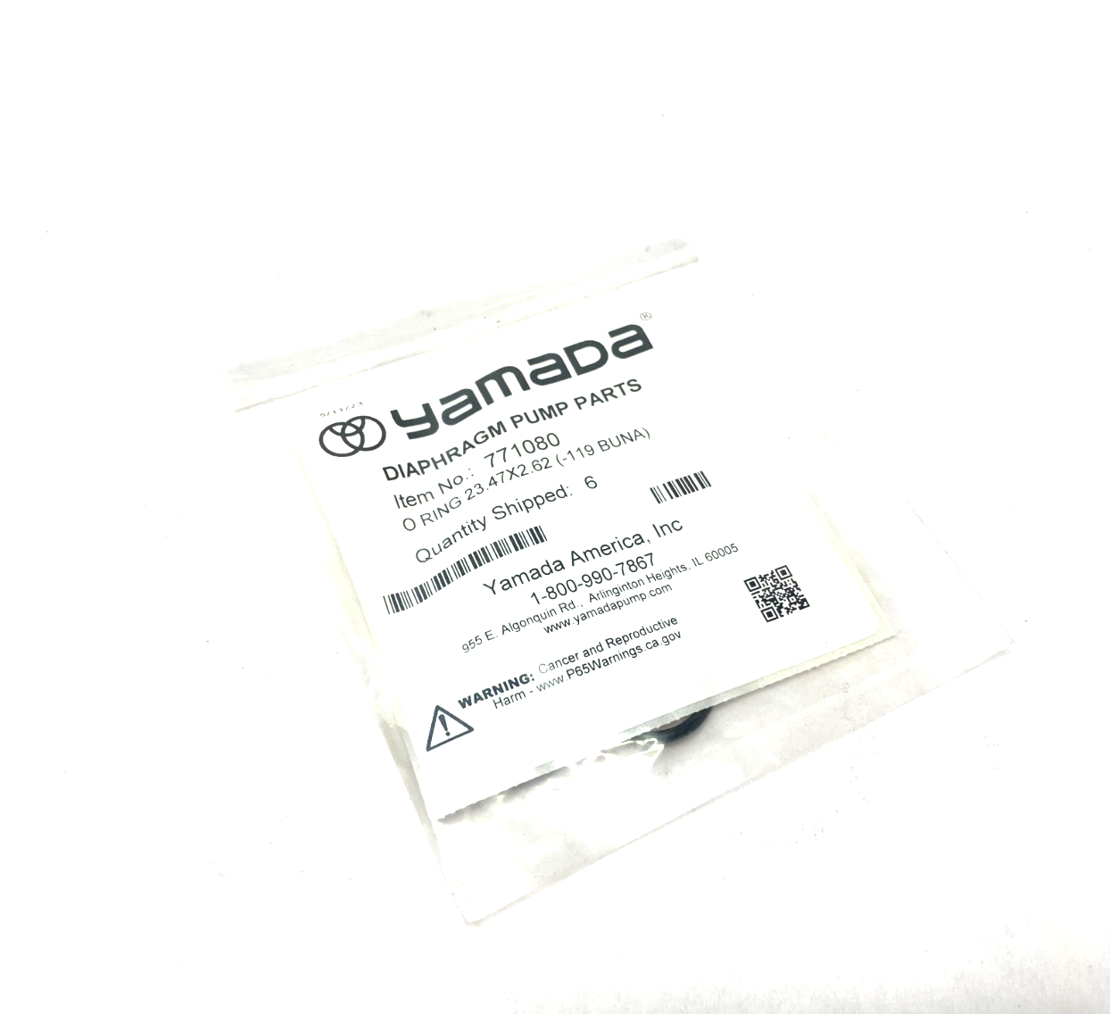 771080 | Yamada O-Ring Kit 23.47 x 2.62 (-119 BUNA) PKG OF 6 - New - Maverick Industrial Sales