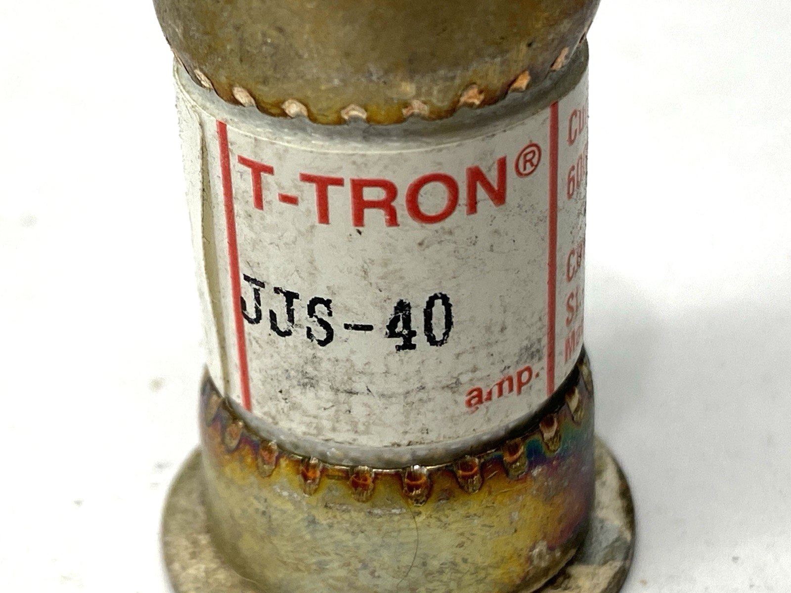 Cooper Bussmann JJS-40 T-Tron Fast-Acting Fuse Class T 600VAC 40A LOT OF 2 - Maverick Industrial Sales