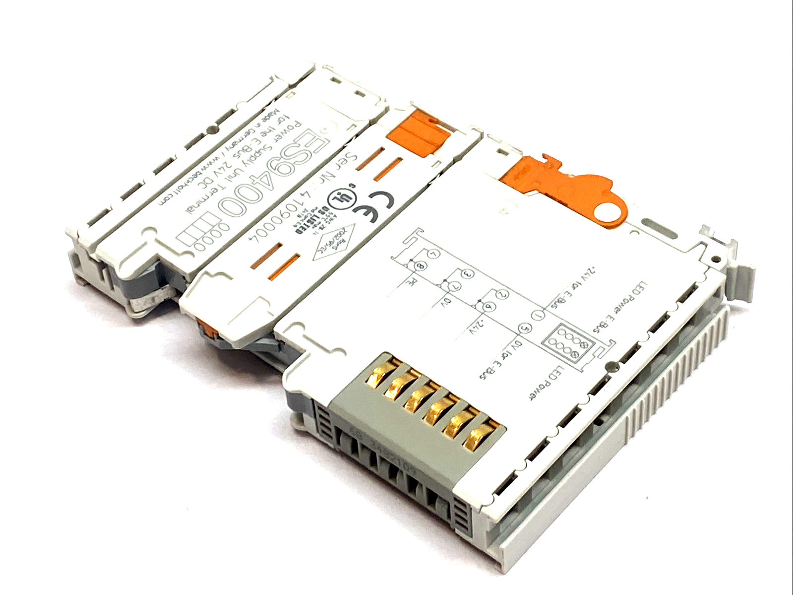 Beckhoff ES9400 EtherCAT Power Supply Terminal 24VDC 2A 10A Contacts - Maverick Industrial Sales