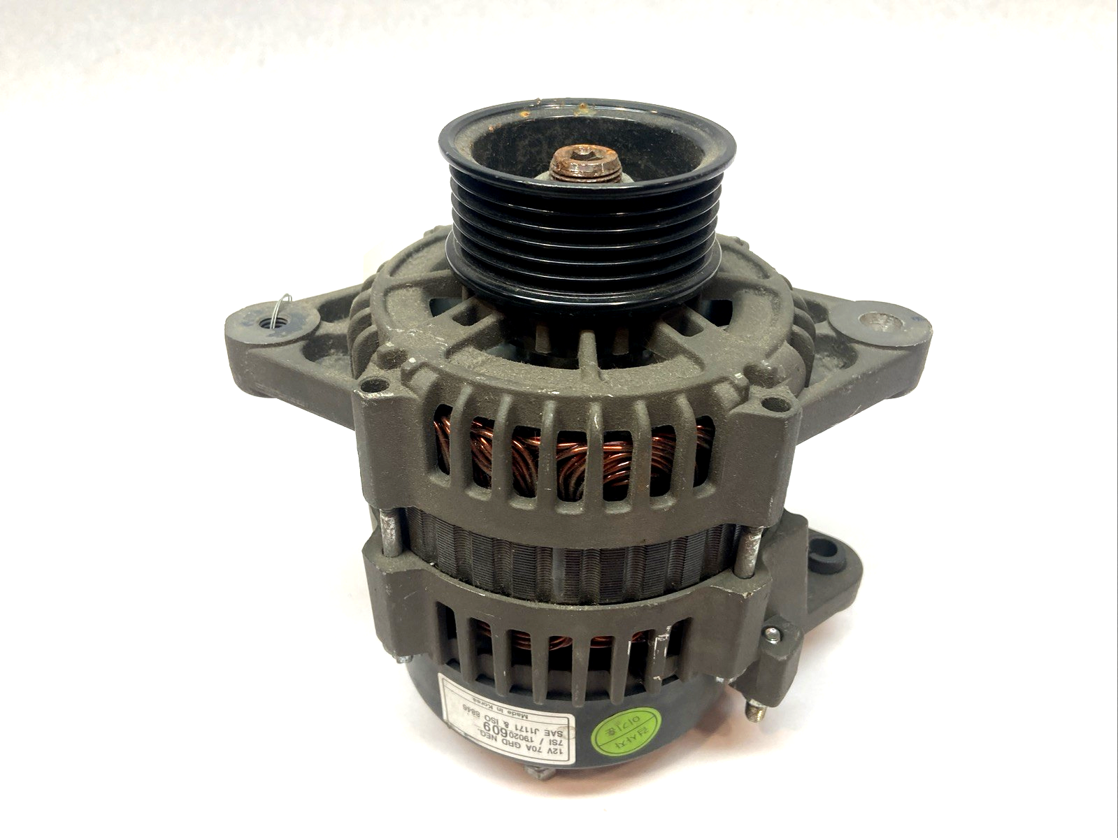 19020609 | Delco Remy 7SI 12V 70A Alternator J180 Hinge Mount - Used - Maverick Industrial Sales