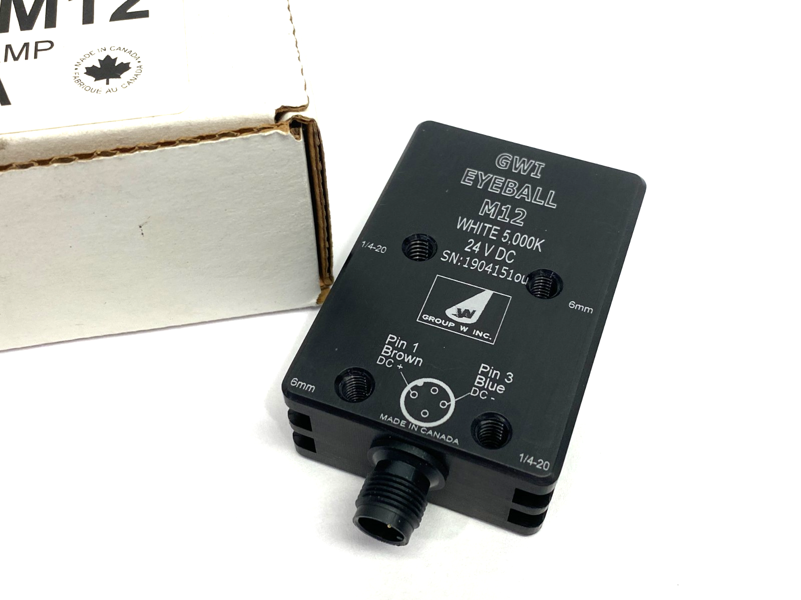 Group W Inc. GWI EYEBALL M12 4-Pin Vision Sensor 24VDC 0.4A - Maverick Industrial Sales