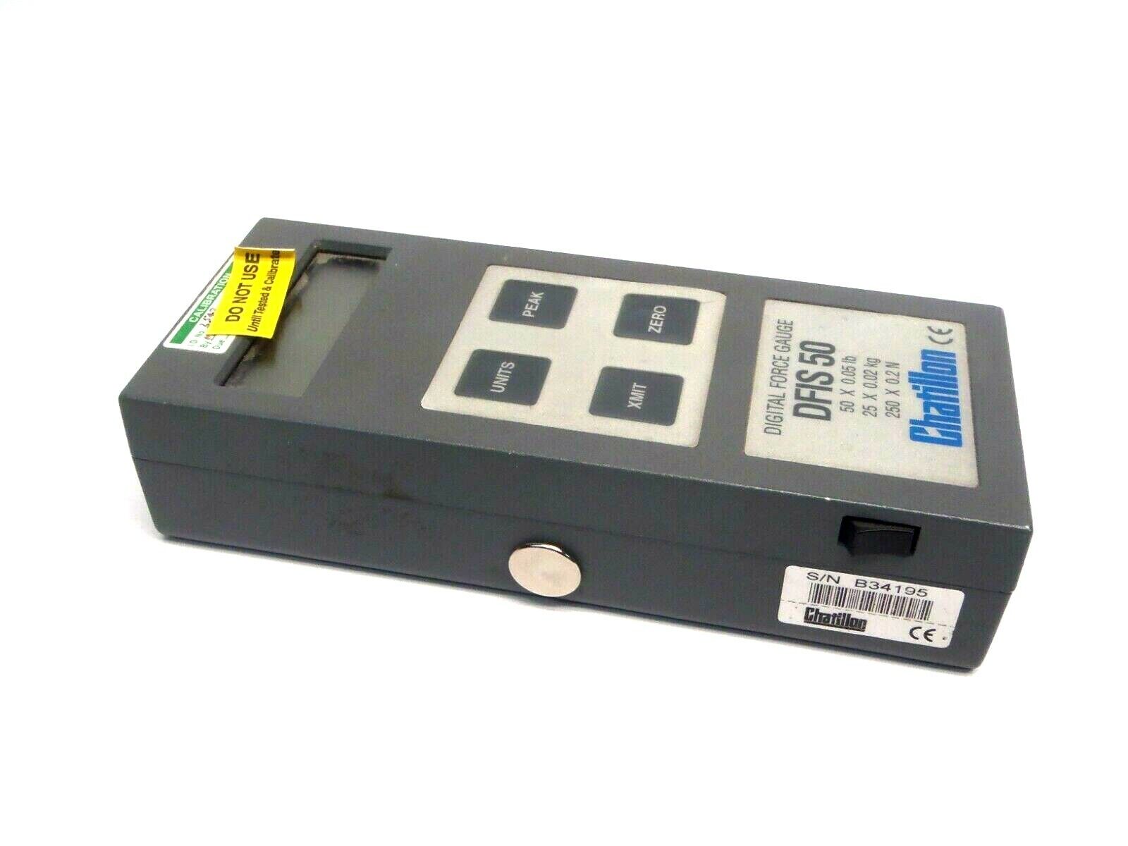 Chatillon DFIS 50 Gray Case Digital Force Gauge 50 x 0.05 lb 25 x 0.02 kg - Maverick Industrial Sales