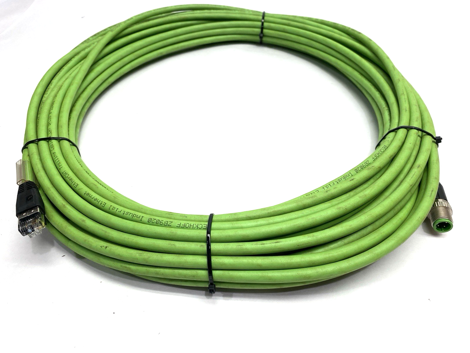 Beckhoff ZK1090-6191-0200 Double Ended EtherCat Cordset M12 M to RJ45 M 20m - Maverick Industrial Sales