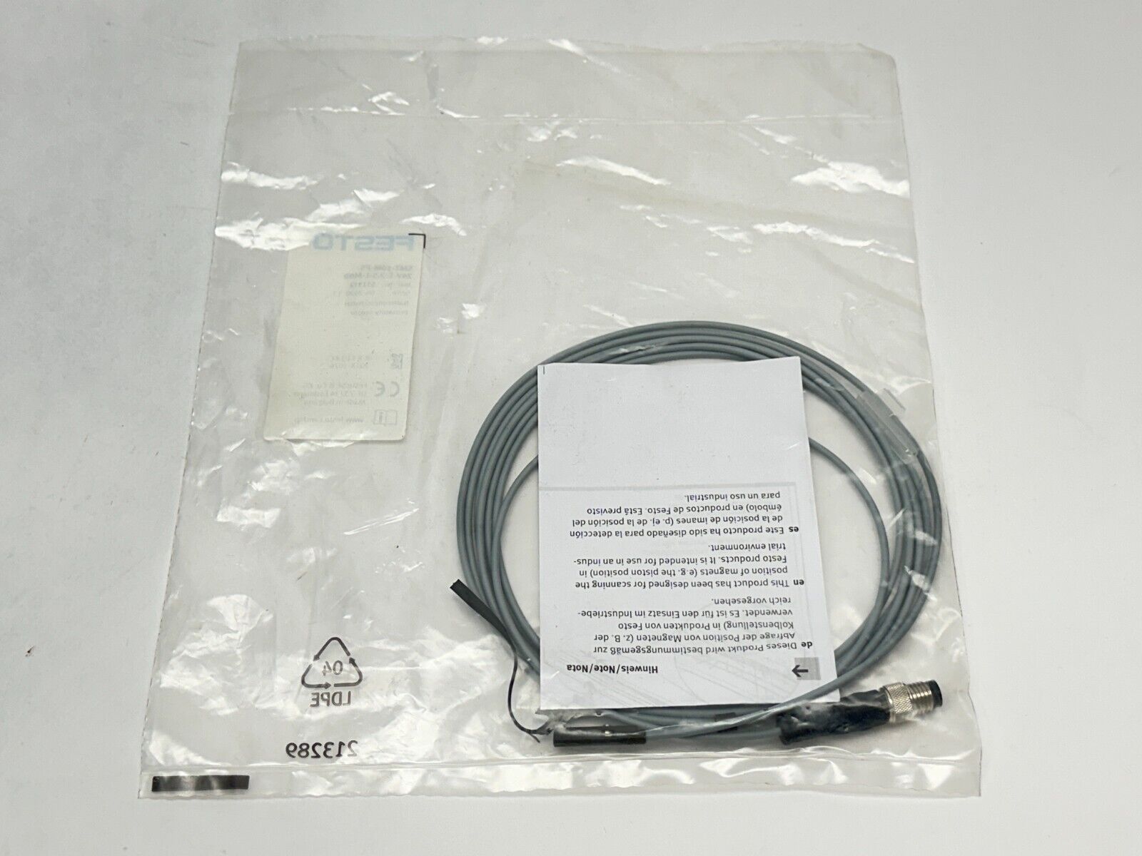 Festo SMT-10M-PS-24V-E-2.5-L-M8D Proximity Sensor T-Slot M8 Male 3-Pin 551372 - Maverick Industrial Sales
