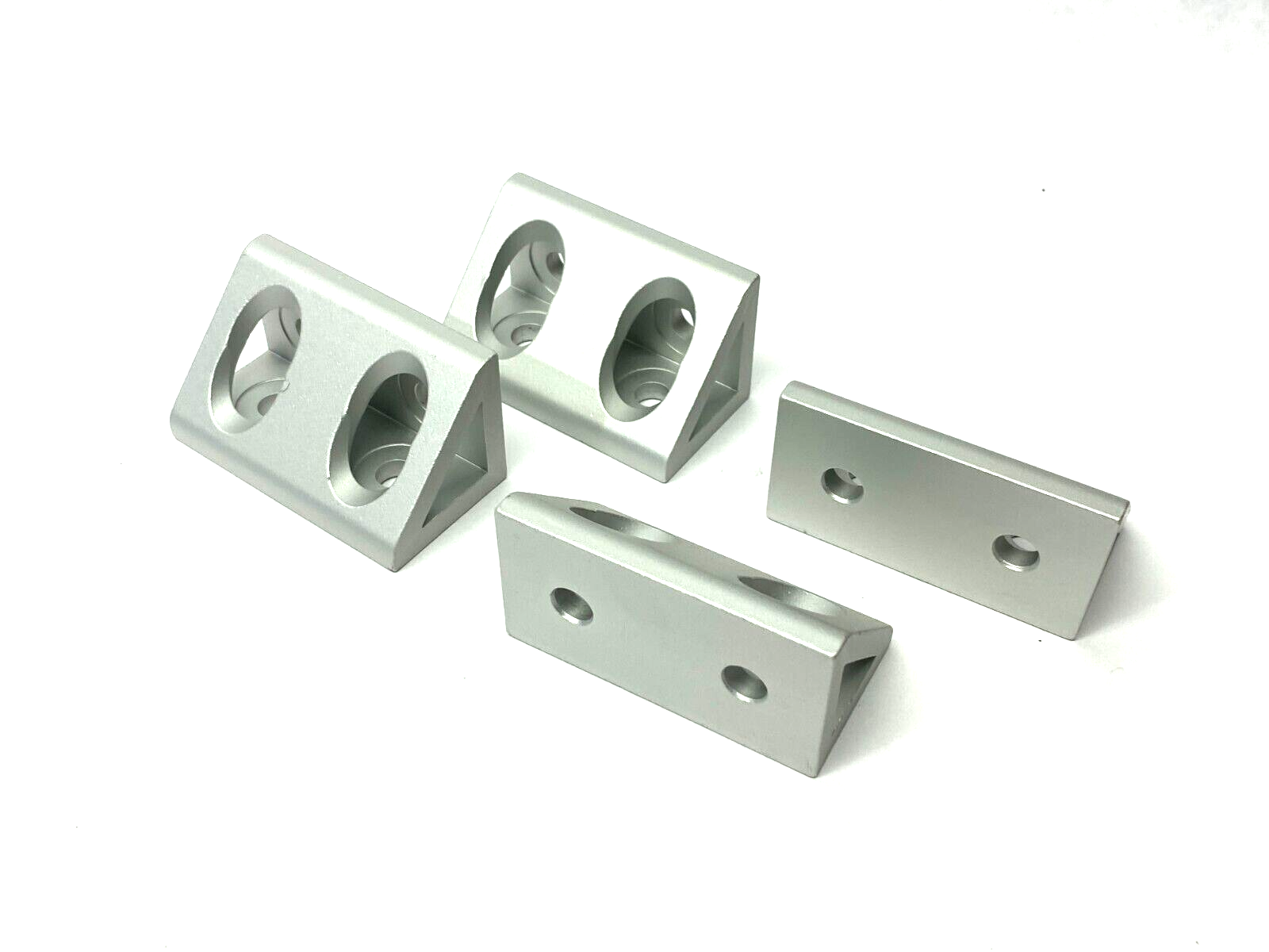 80/20 25-4134 Wide Gusseted Inside Corner Bracket 25 Series 4-Hole LOT OF 4 - Maverick Industrial Sales
