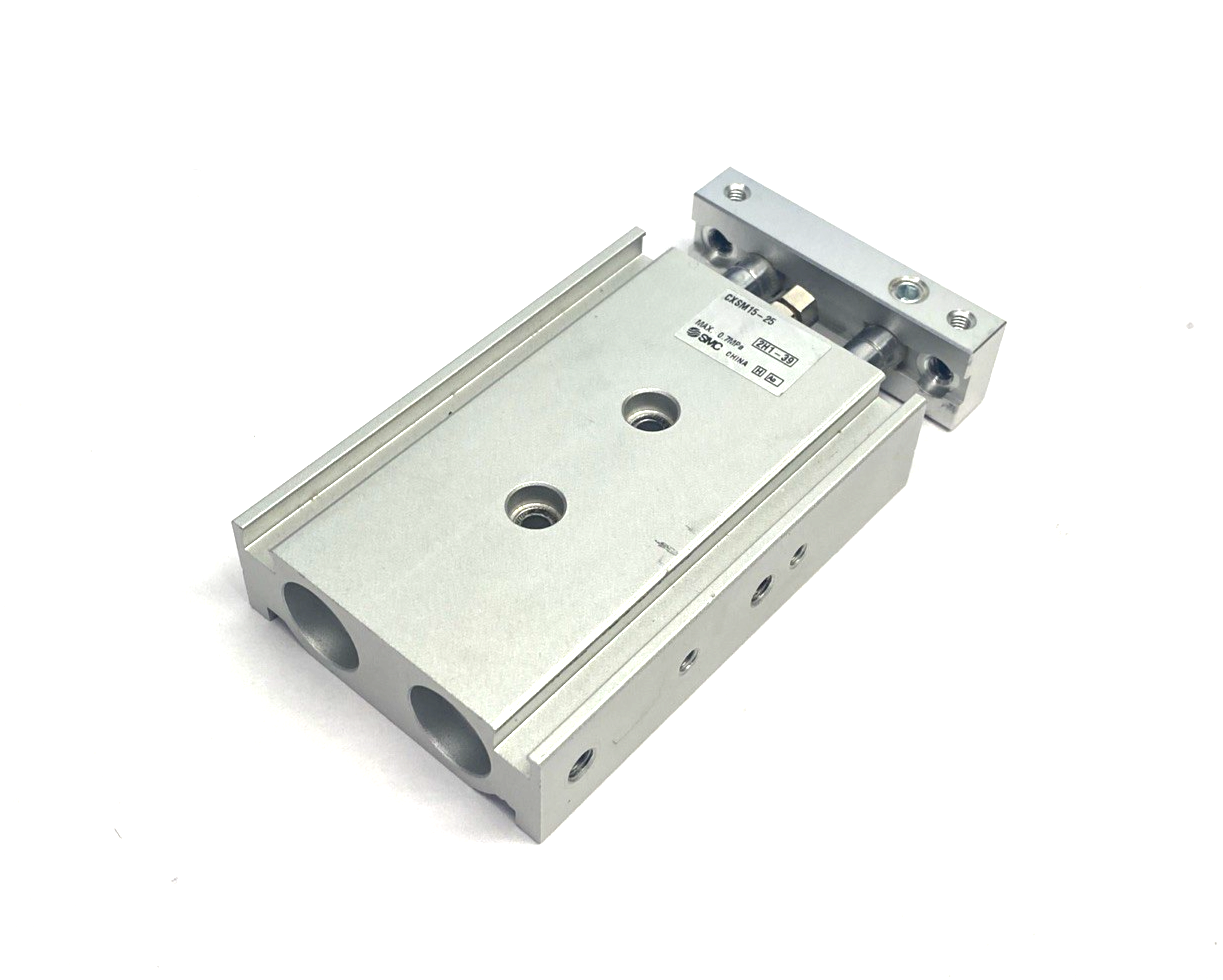 SMC CXSM15-25 Dual Rod Pneumatic Guided Cylinder 15mm Bore 25mm Stroke - Maverick Industrial Sales