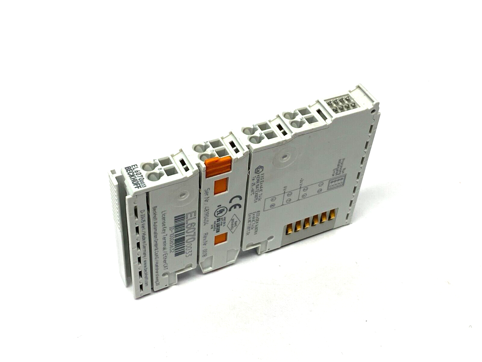 Beckhoff EL6070-0033 EtherCAT License Key Terminal Rev. 0018 - Maverick Industrial Sales