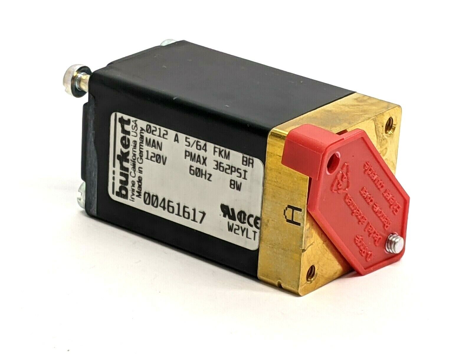 Burkert 0212 A 5/64 FKM BR 2/2 Way Direct-Acting Plunger Valve 00461617 - Maverick Industrial Sales