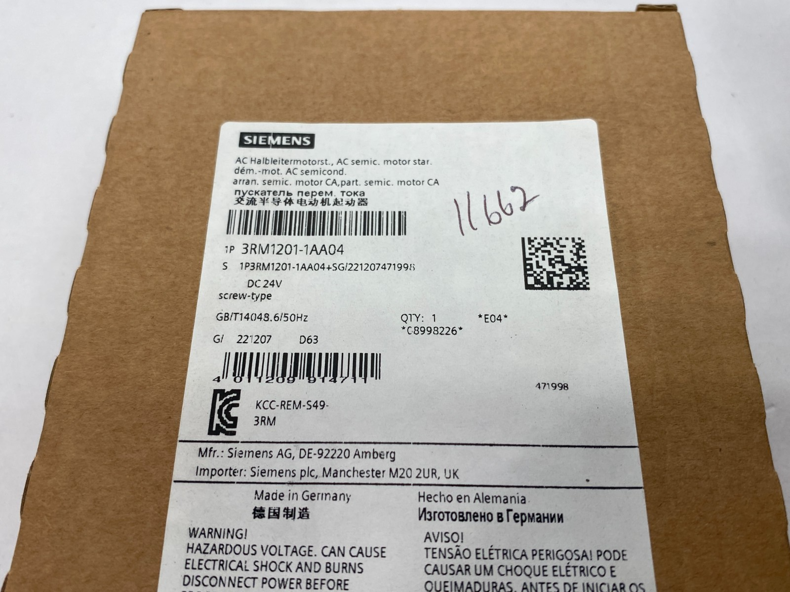 Siemens 3RM1201-1AA04 Reversing Motor Starter AC Semiconductor - Maverick Industrial Sales