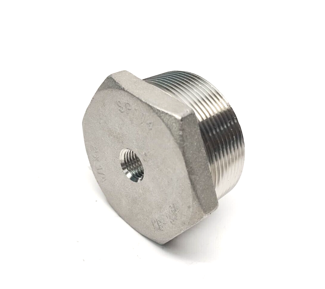 SP114 MB-304 Hex Reducer Bushing Fitting 2" x 1/4" Pipe 150# 2-1/2" Hex LOT OF 2 - Maverick Industrial Sales