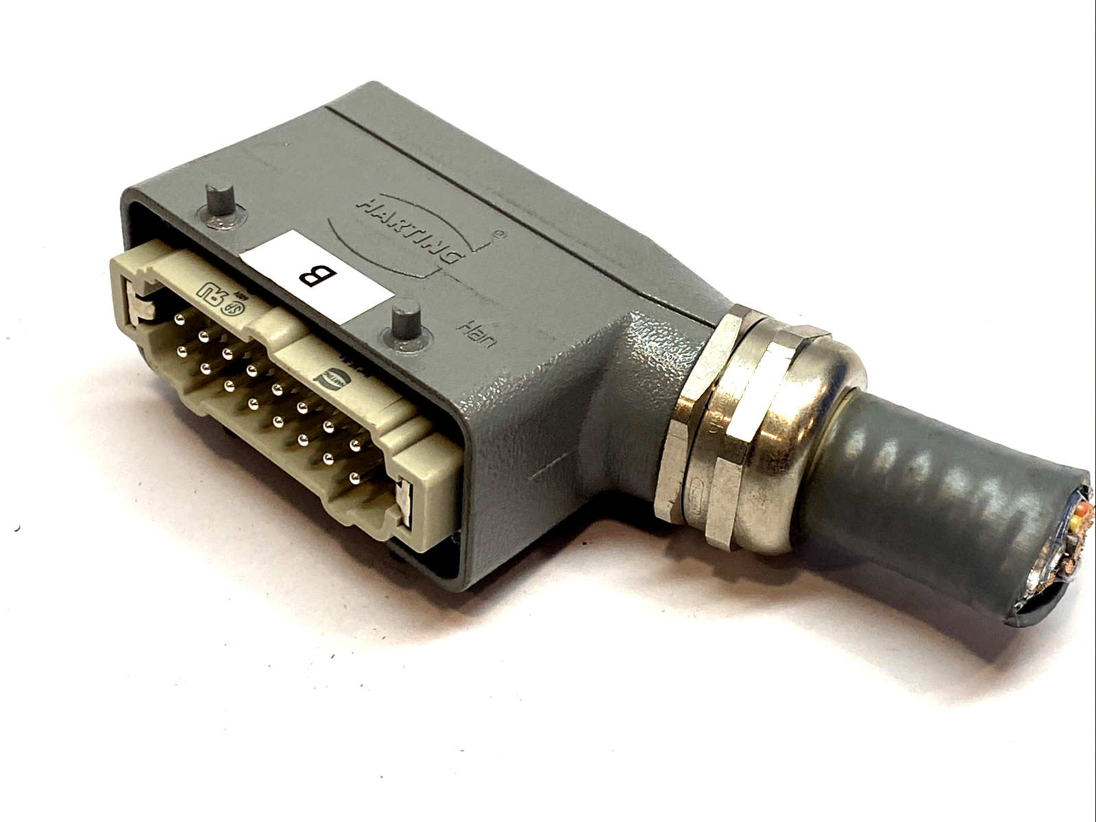 HARTING Han 16B Side Entry Hood w/ 09330162601 Insert Connector - Maverick Industrial Sales