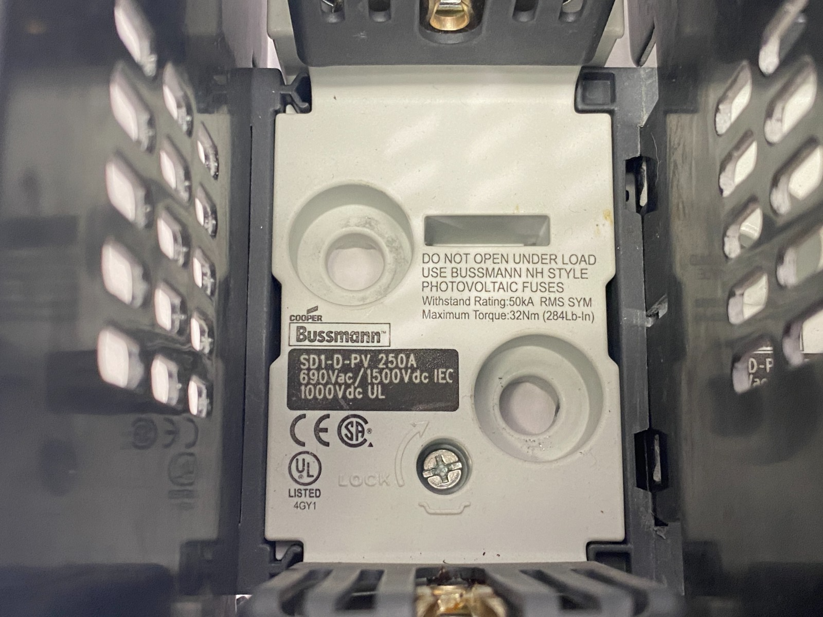 Cooper Bussmann SD1-D-PV Photovoltaic Fuse Block 250A BLOCK OF 2 - Maverick Industrial Sales