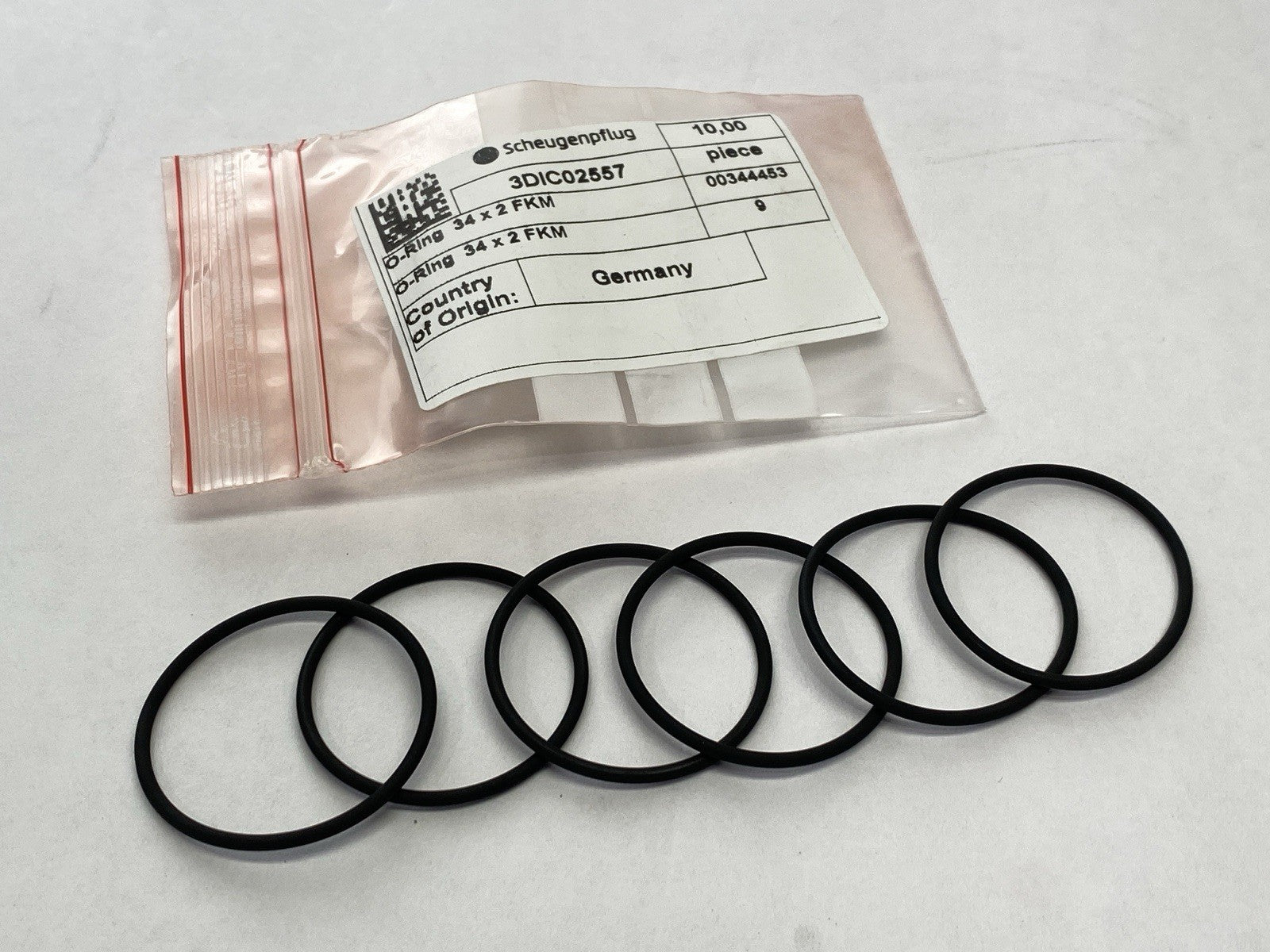 Scheugenpflug 3DIC02557 O-Ring 34,0 x 2,0 FKM LOT OF 6 - Maverick Industrial Sales