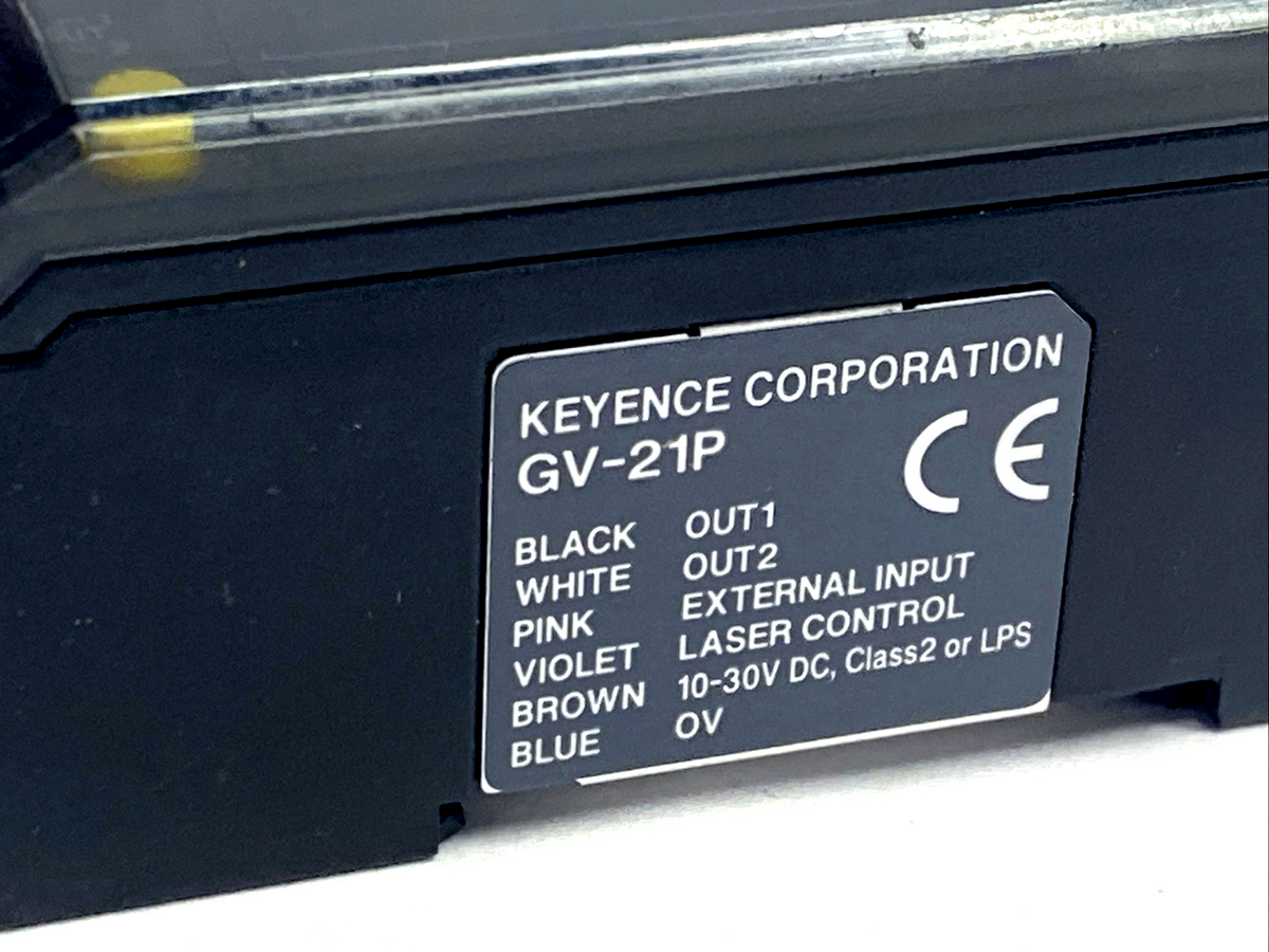 GV-21P | Keyence Digital CMOS Laser Sensor Amplifier Main Unit, PNP, M12 4-Pin 1ft - Used - Maverick Industrial Sales