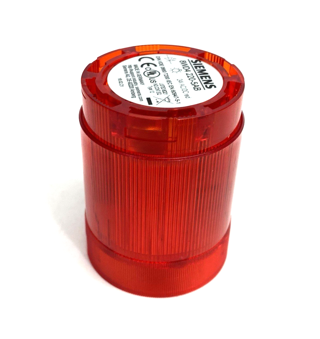 8WD4 220-5AB | Siemens Continuous 50mm Stacklight Element Red - Used - Maverick Industrial Sales