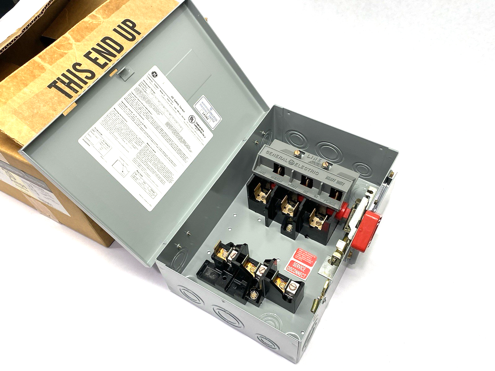 TH3361 | General Electric Heavy Duty Safety Switch, Fusible, 30A 3P HD N1 - New – Open box - Maverick Industrial Sales