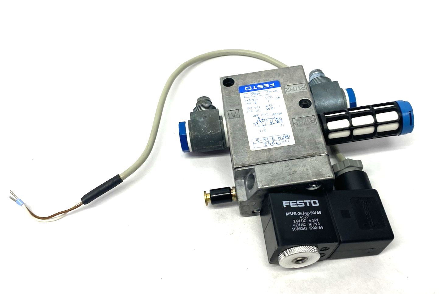 Festo MFH-3-1/4-S Air Solenoid Valve, 3/2-way, closed, monostable 7959 - Maverick Industrial Sales