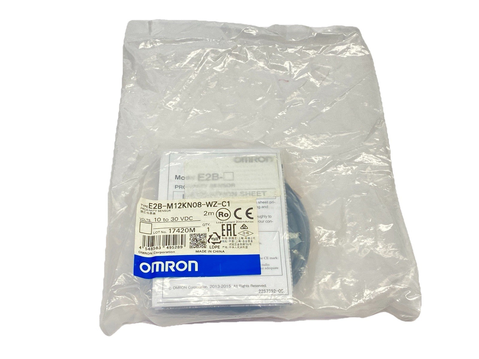 Omron E2B-M12KN08-WZ-C1 Proximity Sensor 10-30VDC - Maverick Industrial Sales