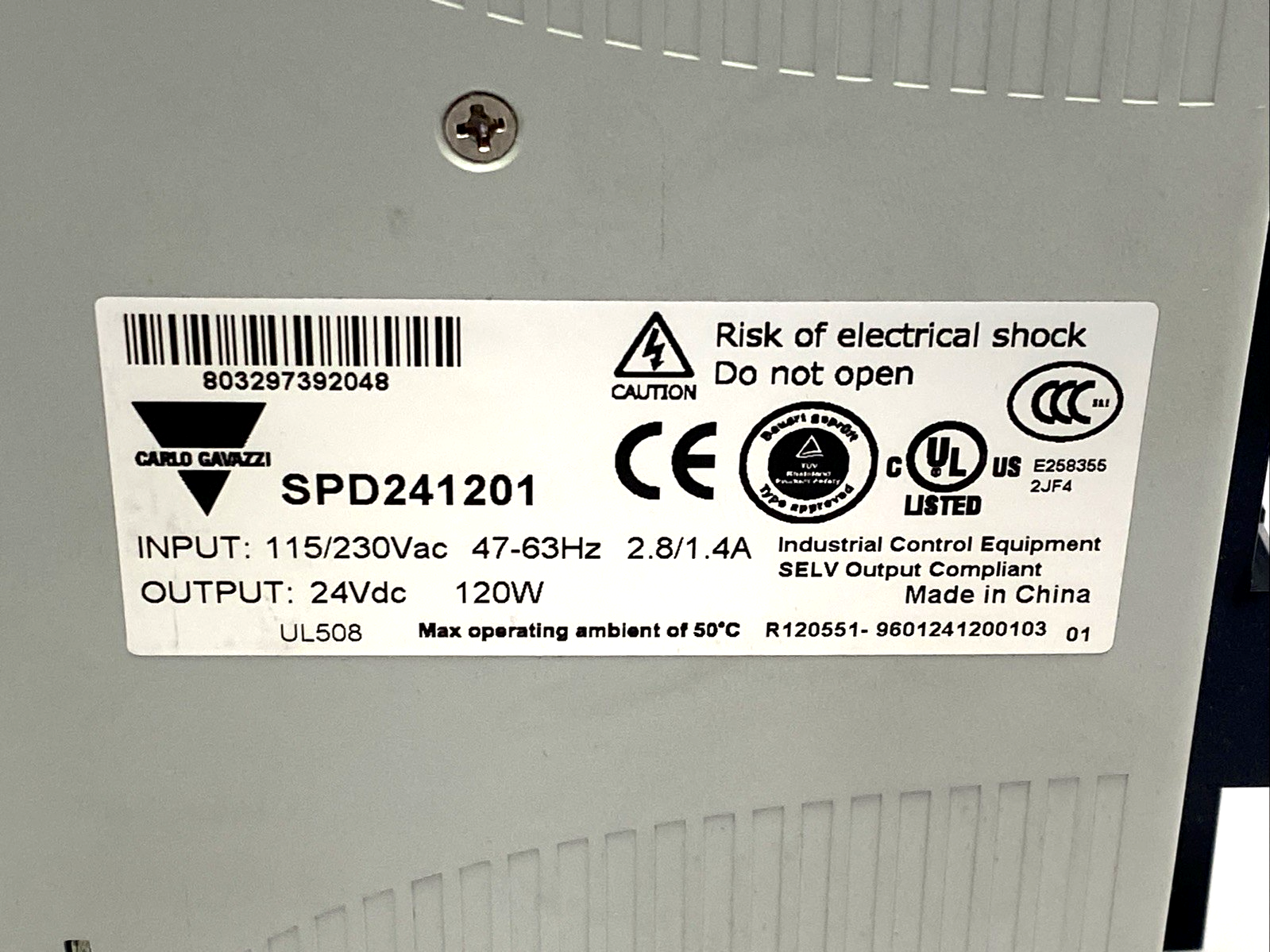 SPD241201 | Carlo Gavazzi Power Supply 115/230VAC 24VDC 120W SPD24120 - Used - Maverick Industrial Sales