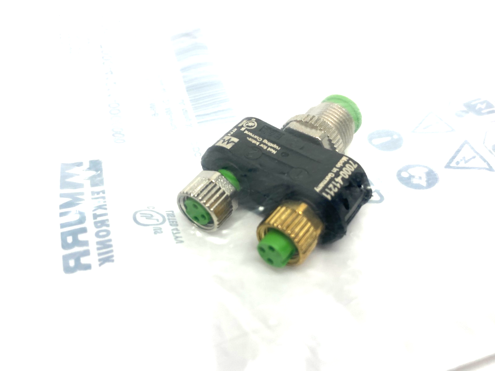 Murrelektronik 7000-41211-0000000 SlimLine T-Coupler M12 Male / 2x M8 3-Pol - Maverick Industrial Sales