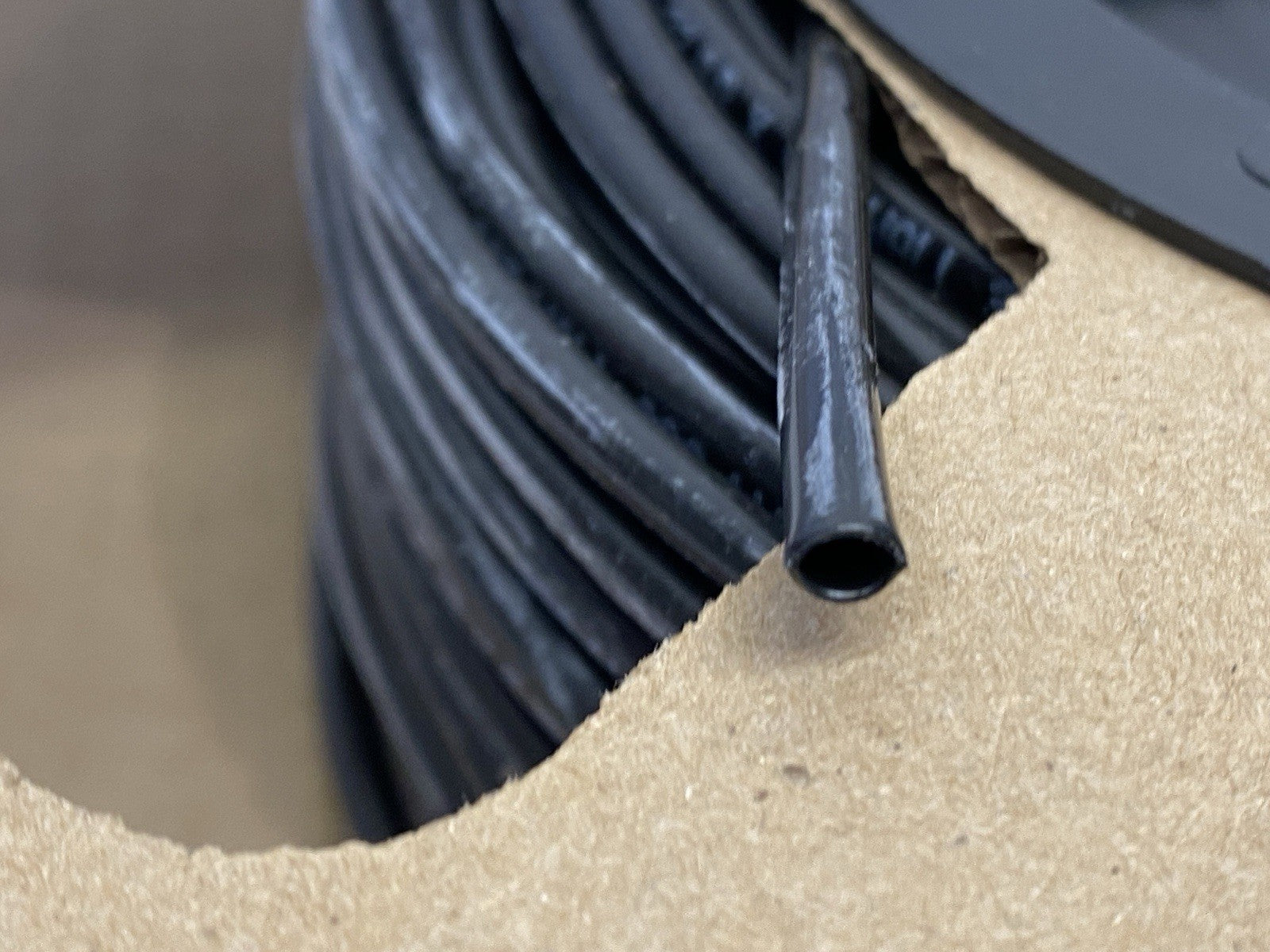 NB-2.5-025 | Parker Black Nylon Tubing .106" ID 5/32" OD SHELFWARE LOT OF 150' - New – Open box - Maverick Industrial Sales