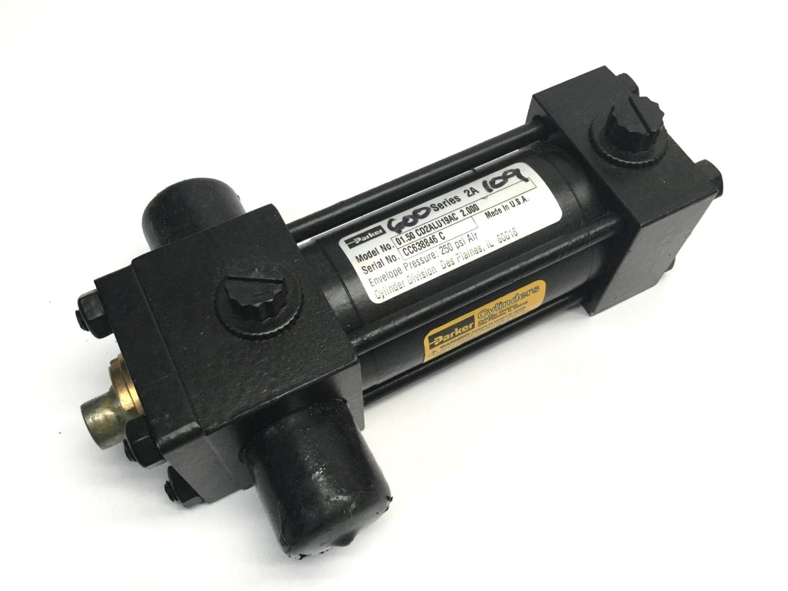 Parker 01.50 CD2ALU19AC 2.000 Heavy Duty Pneumatic Cylinder Trunnion Mount - Maverick Industrial Sales