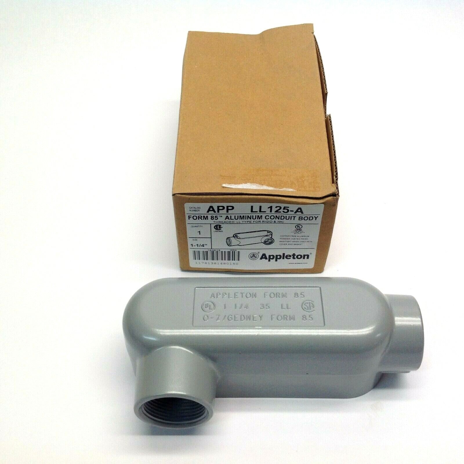 Appleton LL125-A Form 85 Aluminum Conduit Outlet Body 1-1/4" - Maverick Industrial Sales