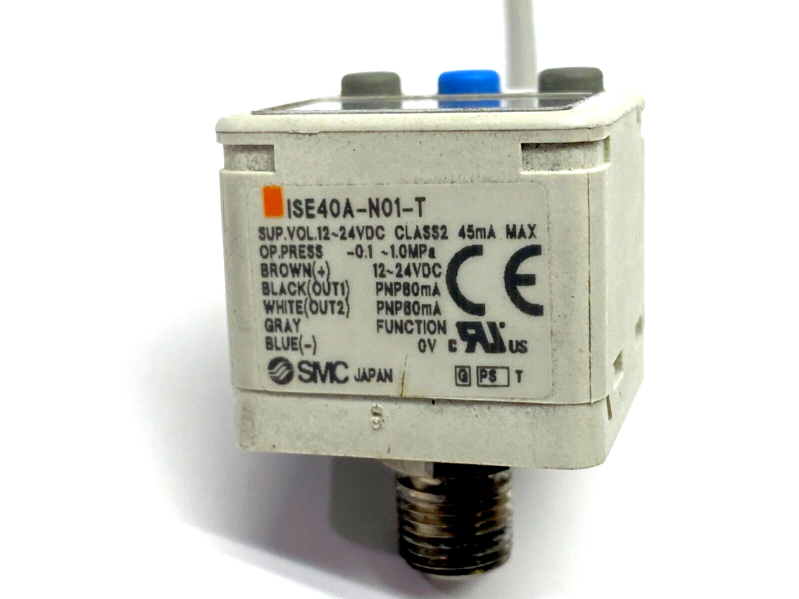 SMC ISE40A-N01-T Pneumatic Pressure Switch w/ 4-Pin Connector - Maverick Industrial Sales