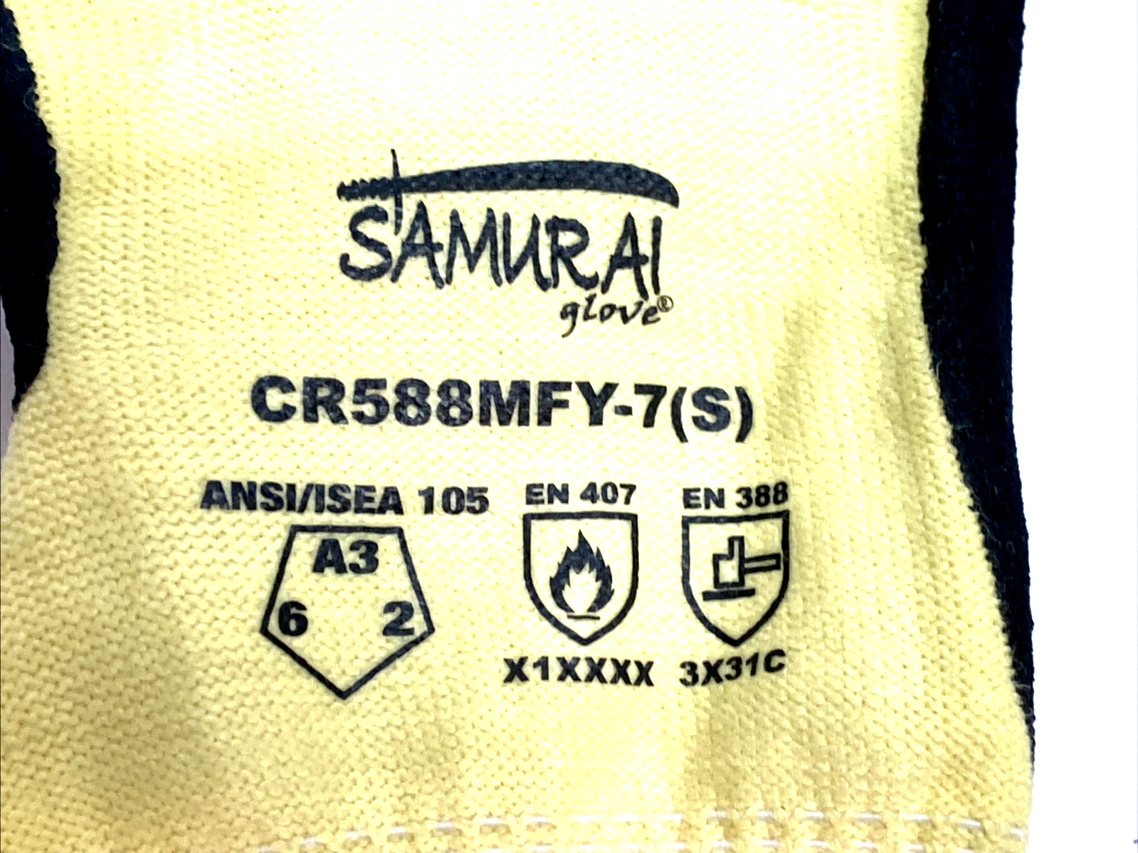 Samurai CR588MFY-7 Cut Resistant Work Gloves Size Small Level 5 Safety - New - Maverick Industrial Sales