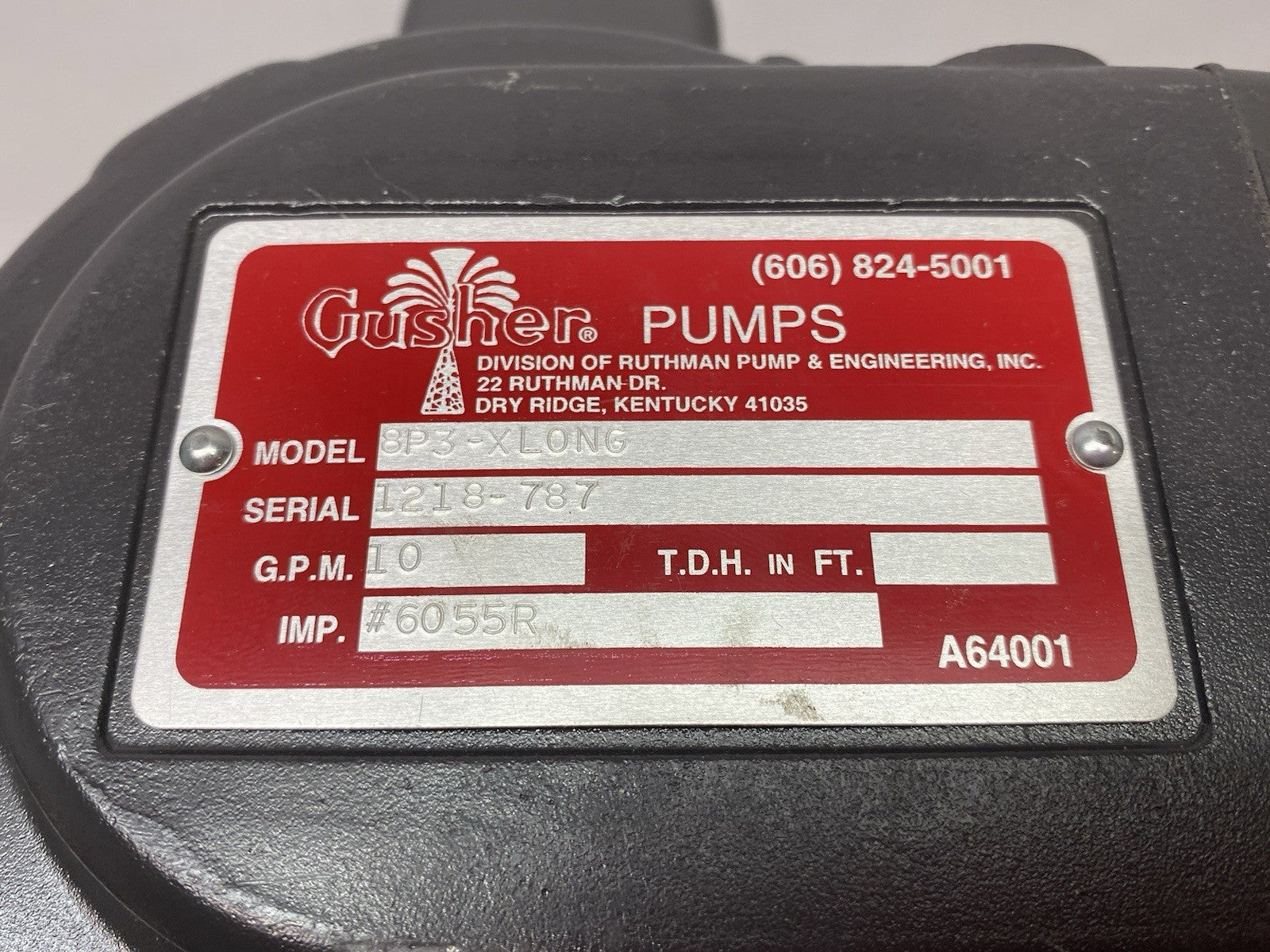Gusher Pumps 8P3-XL Extended Length Flood Pump 1/10HP 10GPM - Maverick Industrial Sales