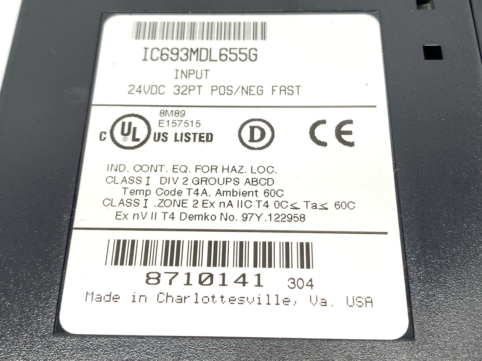 IC693MDL655G | GE Fanuc Positive/Negative Logic Input Module 32-Point 24VDC - Used - Maverick Industrial Sales