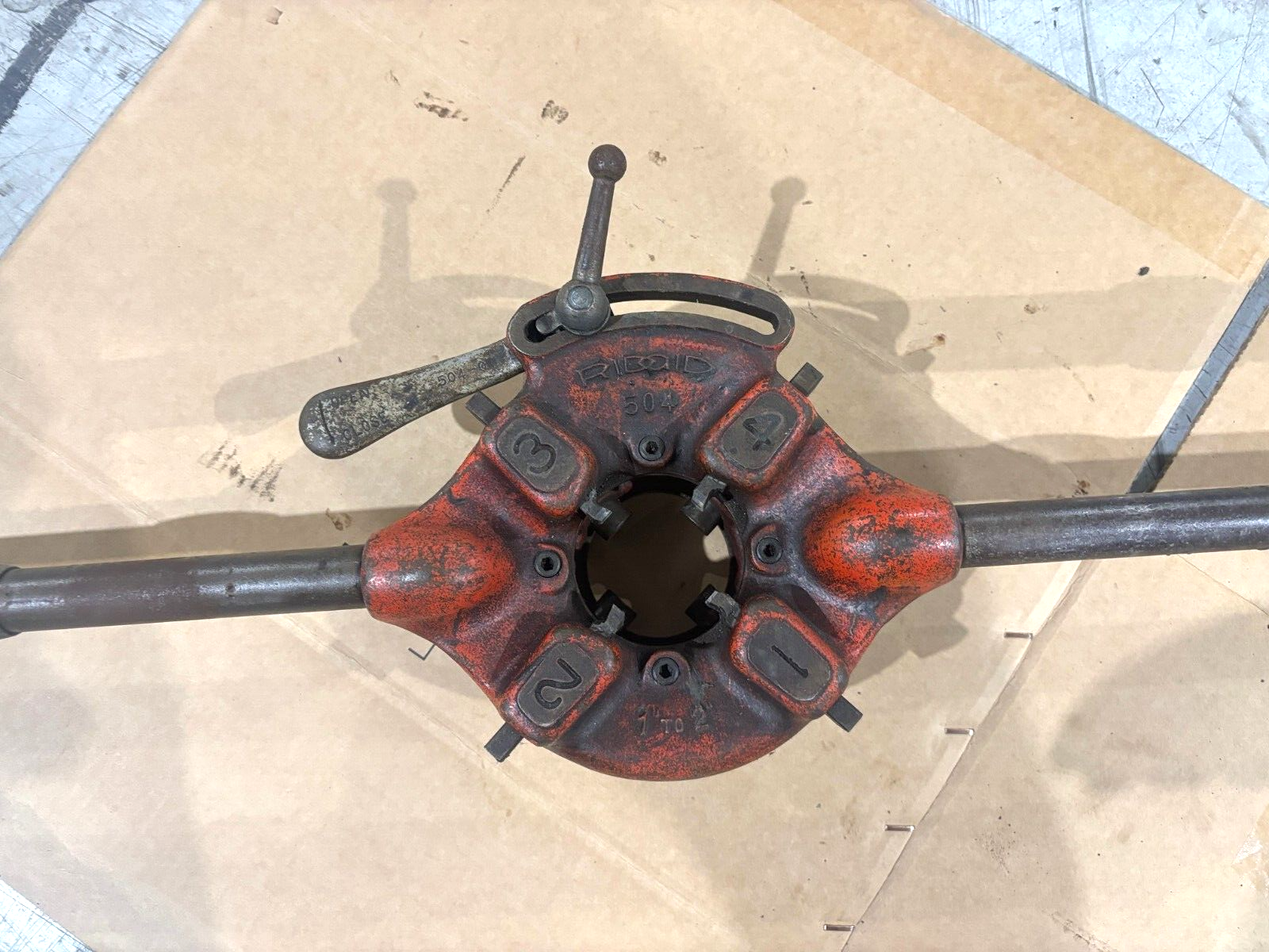 Ridgid 504 Adjustable Manual Pipe Threader with Double Handles - Maverick Industrial Sales