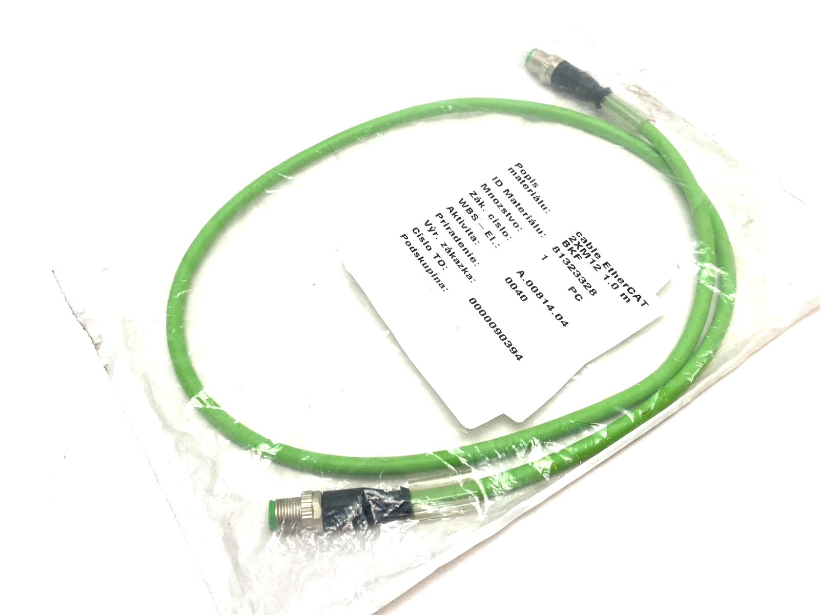 Beckhoff ZK1090-6161-0010 Double Ended EtherCAT Power Cable 1m 053769 - Maverick Industrial Sales