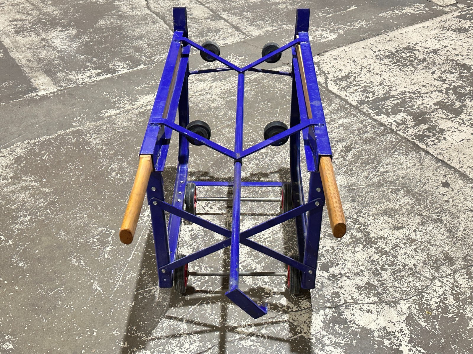 WorkSmart Steel Frame Rotating Drum Cradle With Wooden Handles - Maverick Industrial Sales