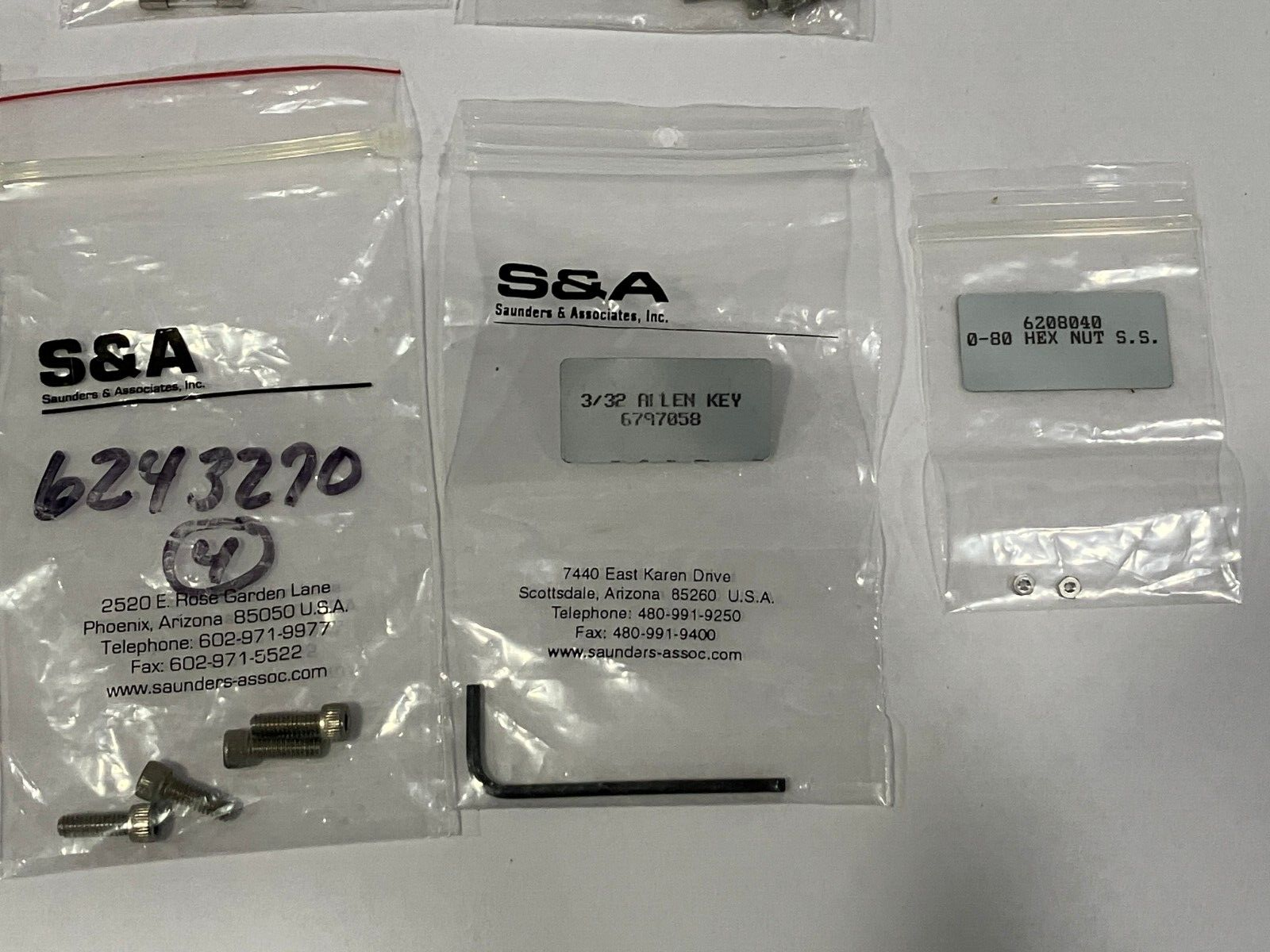 Saunders & Associates Assorted Accessories, O-Rings, Nuts, Bolts, Fuses - Maverick Industrial Sales