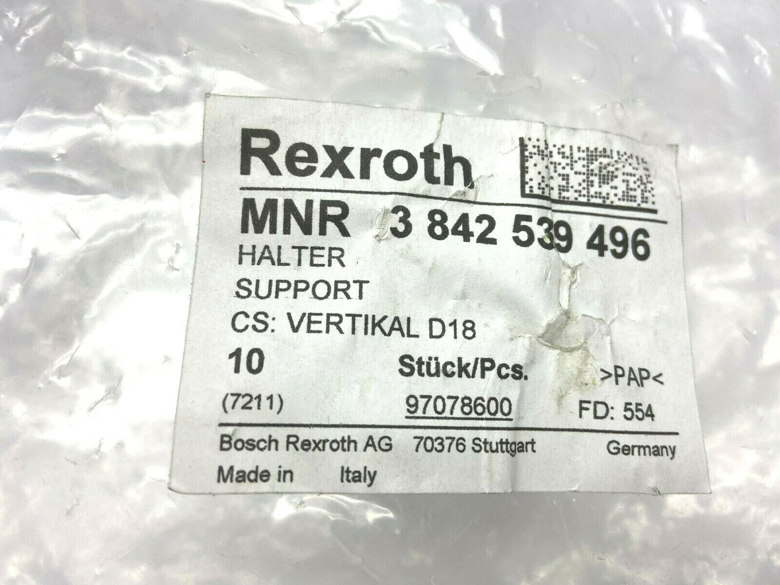 Bosch Rexroth 3842539496 Lateral Guide Holder LOT OF 10 - Maverick Industrial Sales