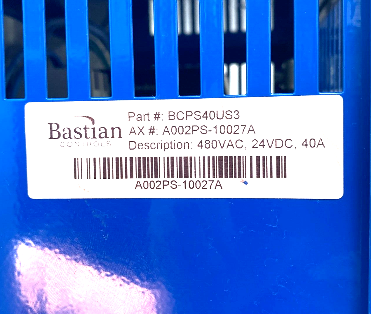 Bastian Solutions BCPS40US3 3-Phase Power Supply Enclosure A002PS-10027A - Maverick Industrial Sales