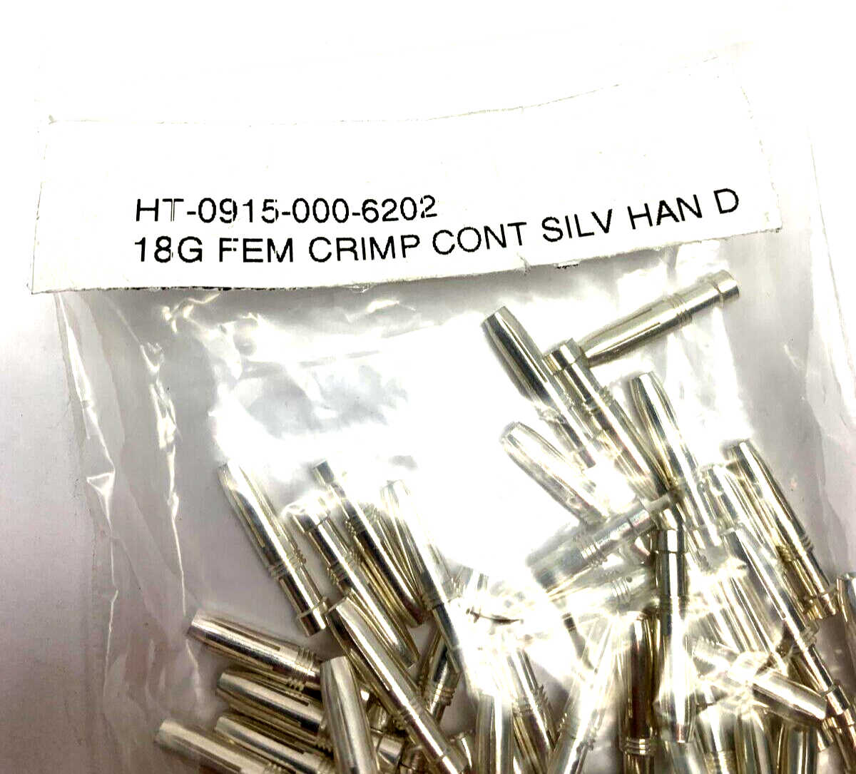 Harting 09150006202 Han D Female Crimp Connector Silver BAG OF 150 - Maverick Industrial Sales