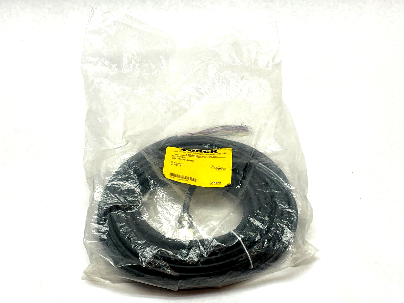 Turck WBKS 1614-954-12/S101 Single-Ended Quick Disconnect Cordset U2-02372 - Maverick Industrial Sales