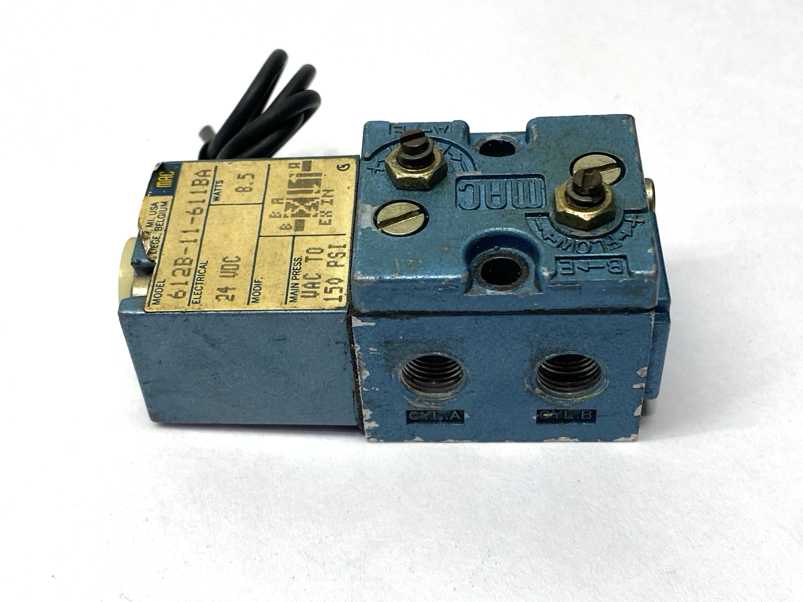 612B-11-611BA | MAC Valves Pneumatic Solenoid Valve 1/4" Ports - Used - Maverick Industrial Sales