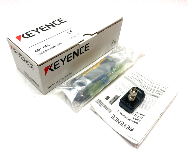 Keyence GS-71PC Power-to-Lock Safety Interlock Switch M12 PNP GS-A21 Key - Maverick Industrial Sales