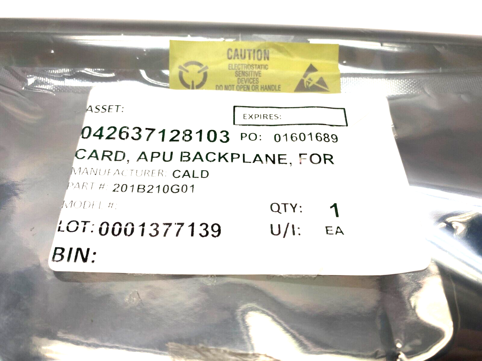 Caldon 201B210G01 Rev. G APU Backplane Card - Maverick Industrial Sales