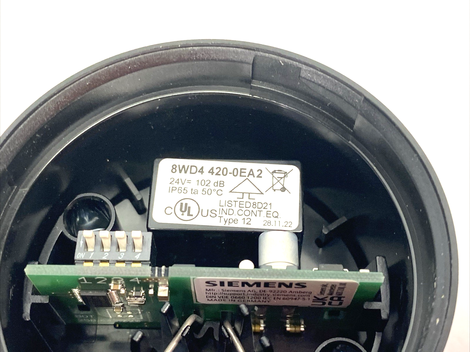 Siemens 8WD4420-0EA2 Stack Light Siren Element Multi-Tone 102 dB - Maverick Industrial Sales