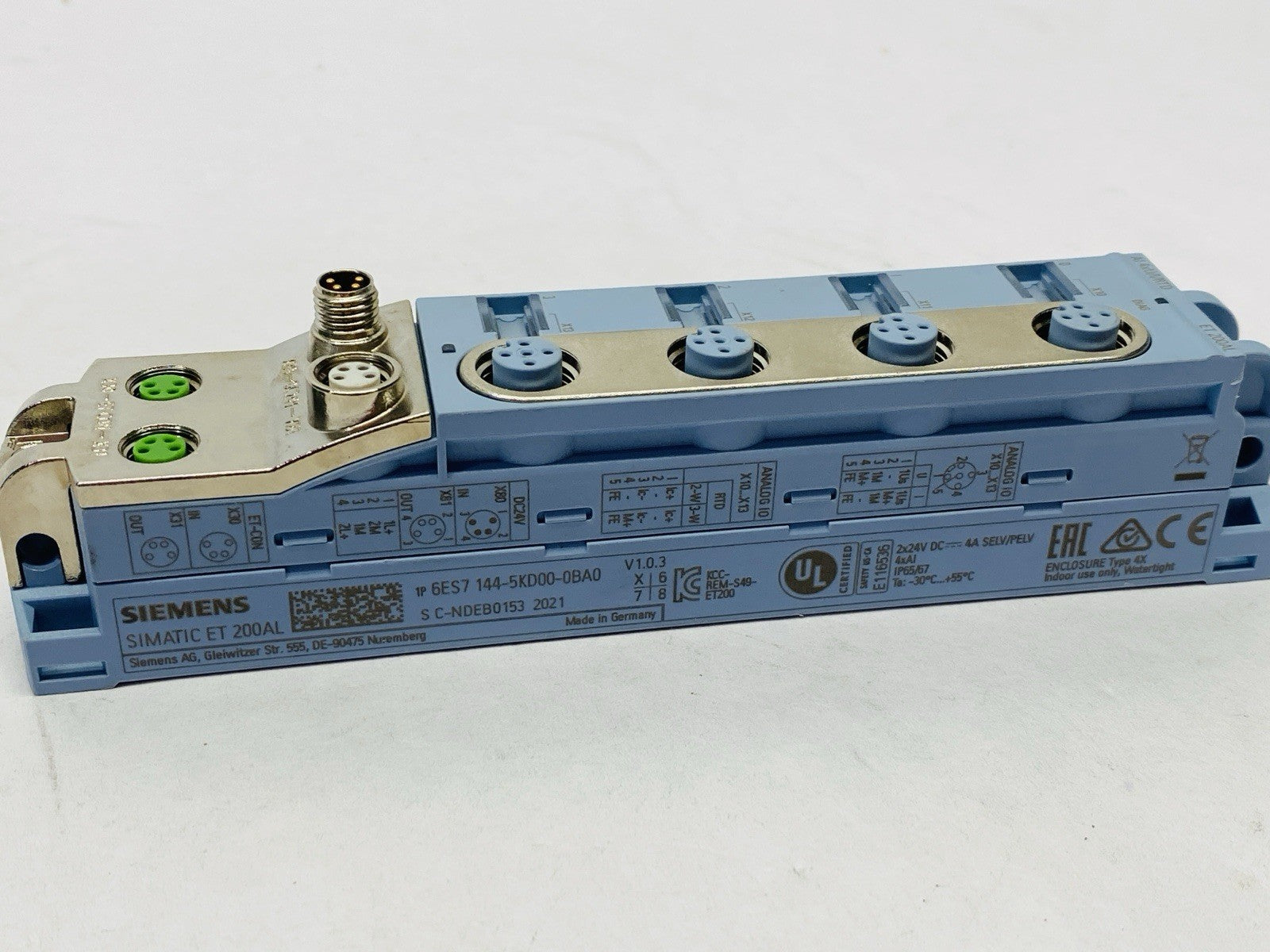 Siemens 6ES7144-5KD00-0BA0 SIMATIC ET 200AL I/O Module AI 4XU/I/RTD 4x M12 - Maverick Industrial Sales